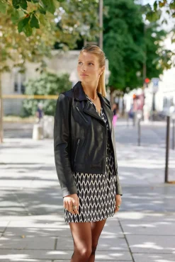 LA PETITE ÉTOILE Manteaux & Vestes|Perfecto Moliere Noir