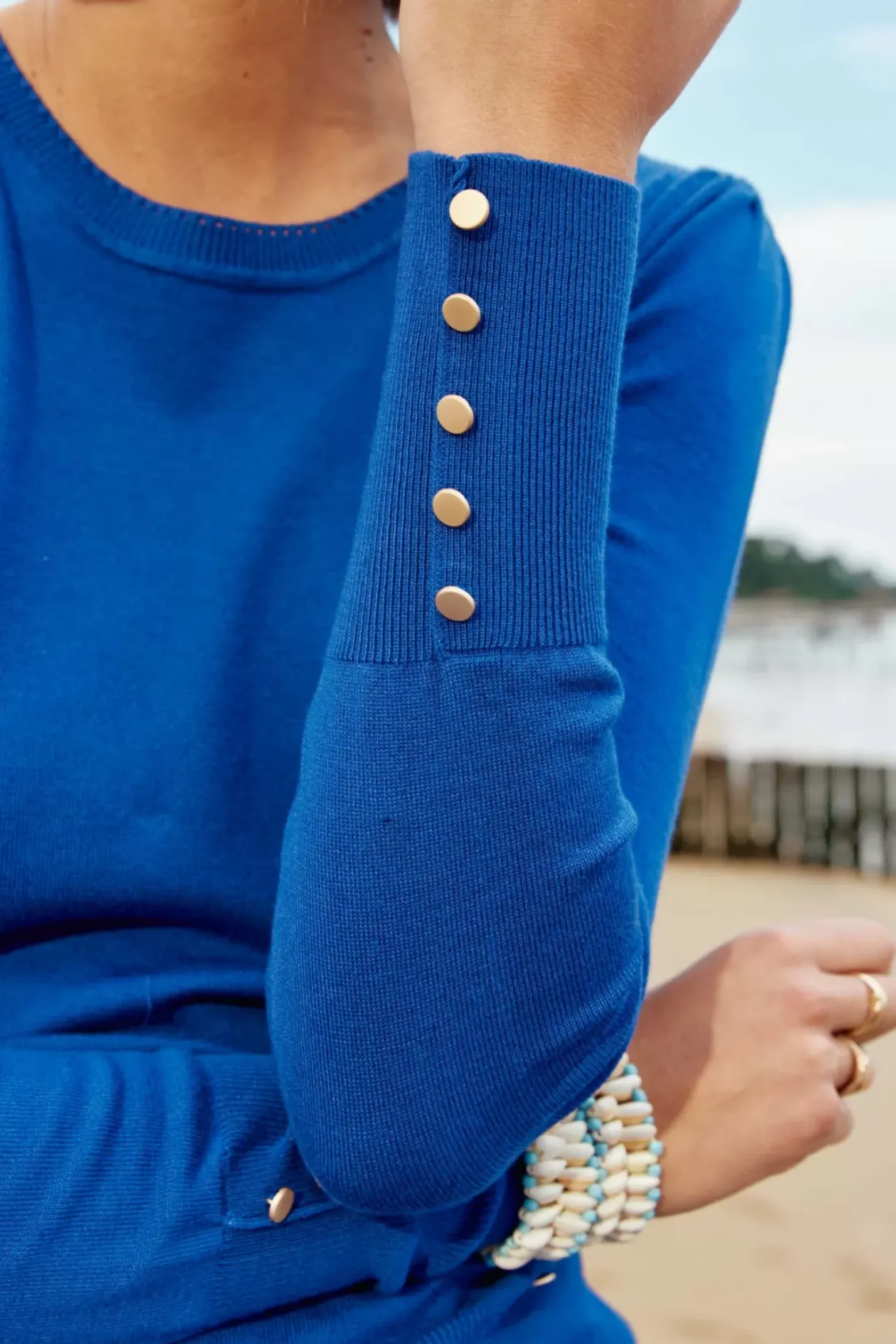 LA PETITE ÉTOILE Mailles|Pull Beatrice Bleu Azur
