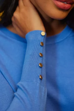 LA PETITE ÉTOILE Mailles|Pull Beatrice Bleu