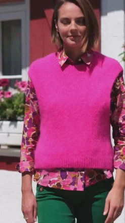 LA PETITE ÉTOILE Mailles|Pull Makena Fushia