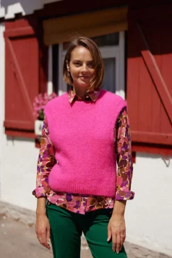 LA PETITE ÉTOILE Mailles|Pull Makena Fushia