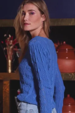 LA PETITE ÉTOILE Mailles|Pull Radia Bleu