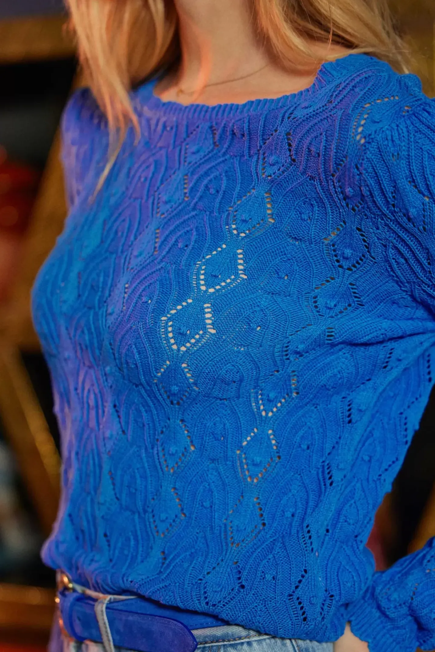 LA PETITE ÉTOILE Mailles|Pull Radia Bleu