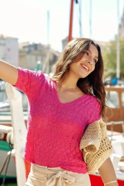 LA PETITE ÉTOILE Mailles|Pull Roberta Fuchsia