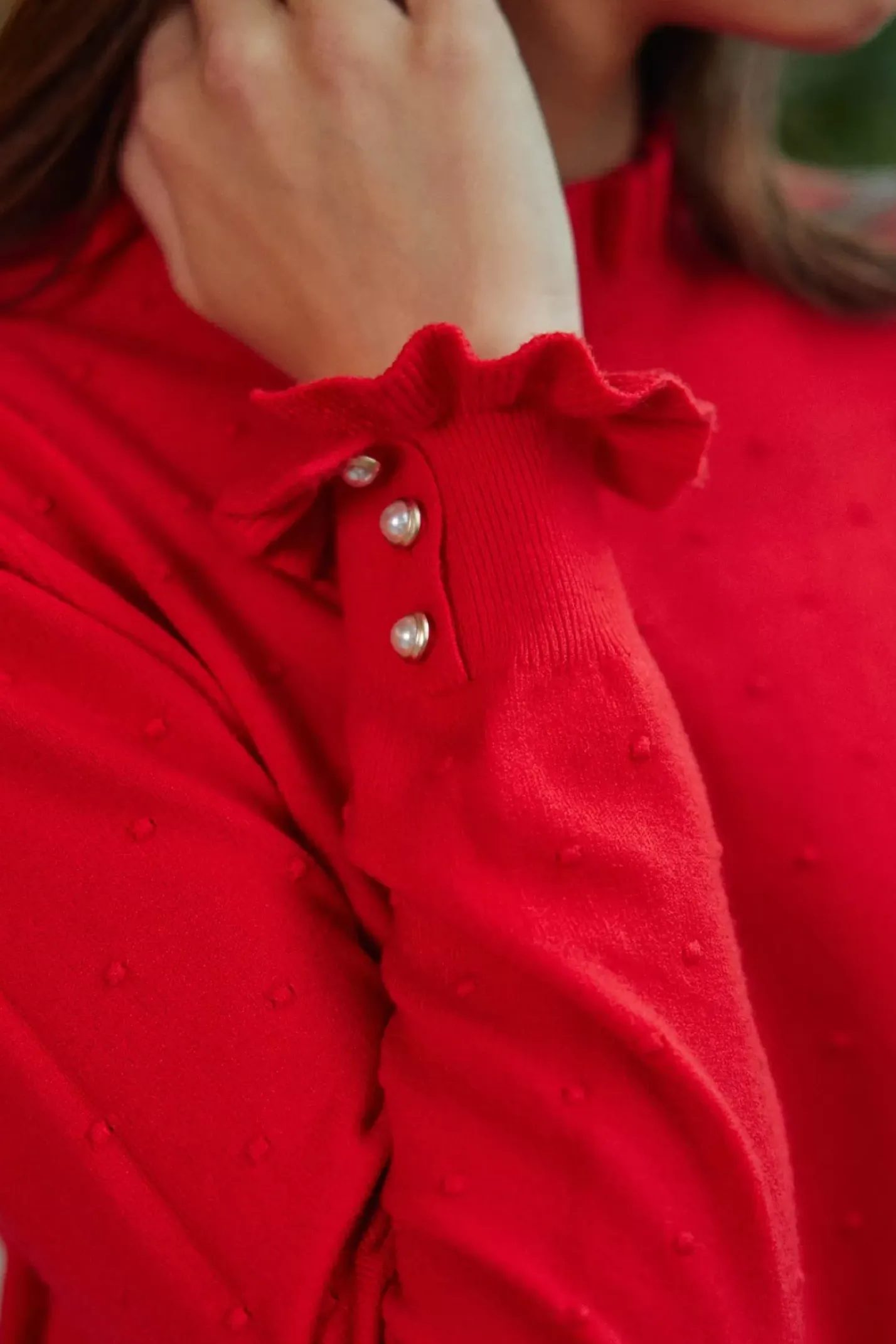 LA PETITE ÉTOILE Mailles|Pull Solferinos Rouge