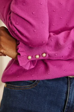 LA PETITE ÉTOILE Mailles|Pull Solferinos Fuchsia