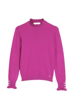 LA PETITE ÉTOILE Mailles|Pull Solferinos Fuchsia