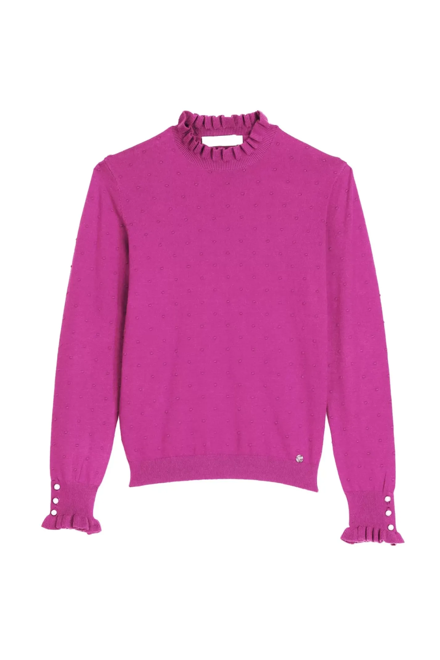 LA PETITE ÉTOILE Mailles|Pull Solferinos Fuchsia