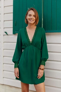 LA PETITE ÉTOILE Robes & Combinaisons|Robe Evangeline Vert