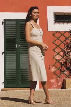 LA PETITE ÉTOILE Robes & Combinaisons|Robe Midi Skylar Beige