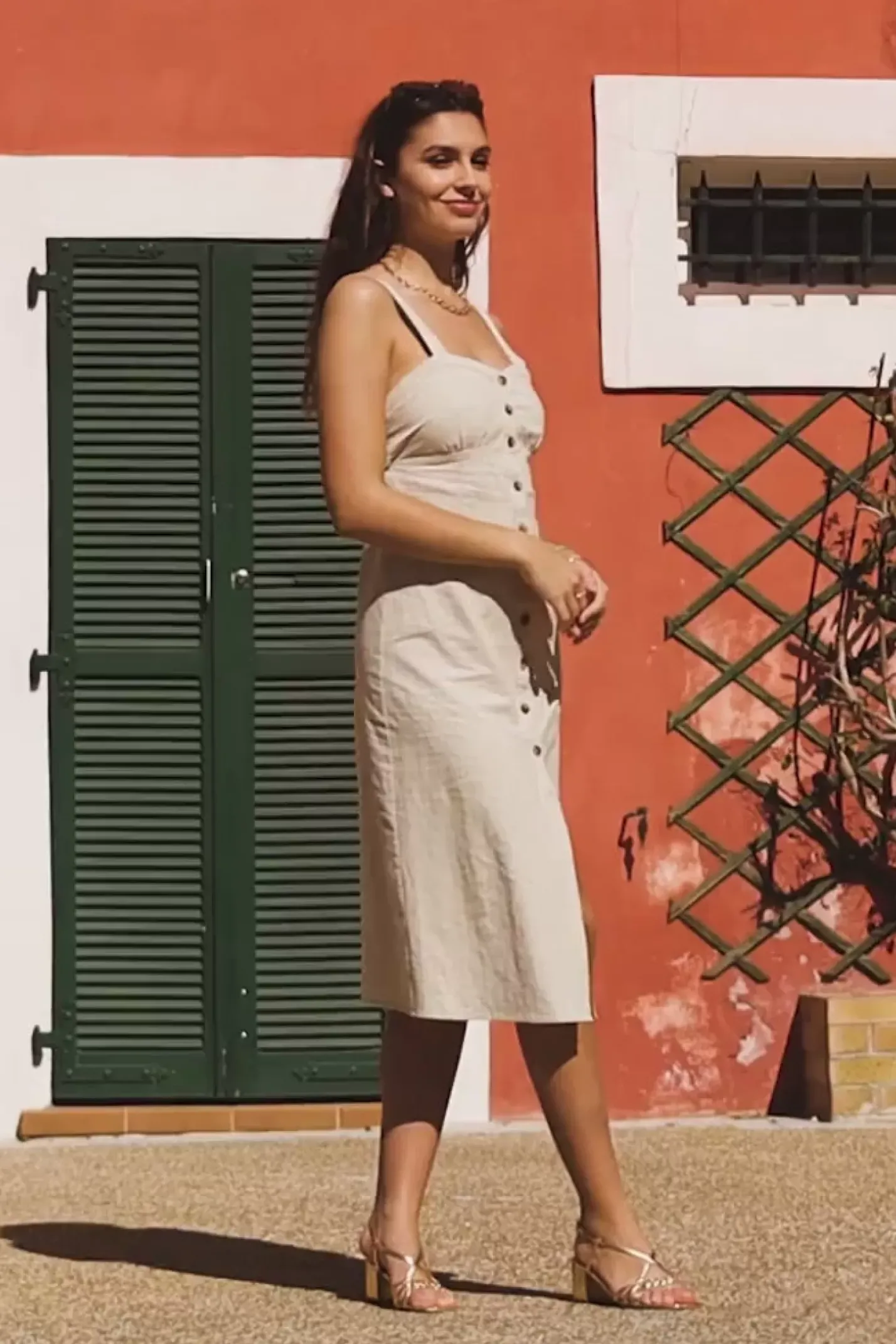 LA PETITE ÉTOILE Robes & Combinaisons|Robe Midi Skylar Beige