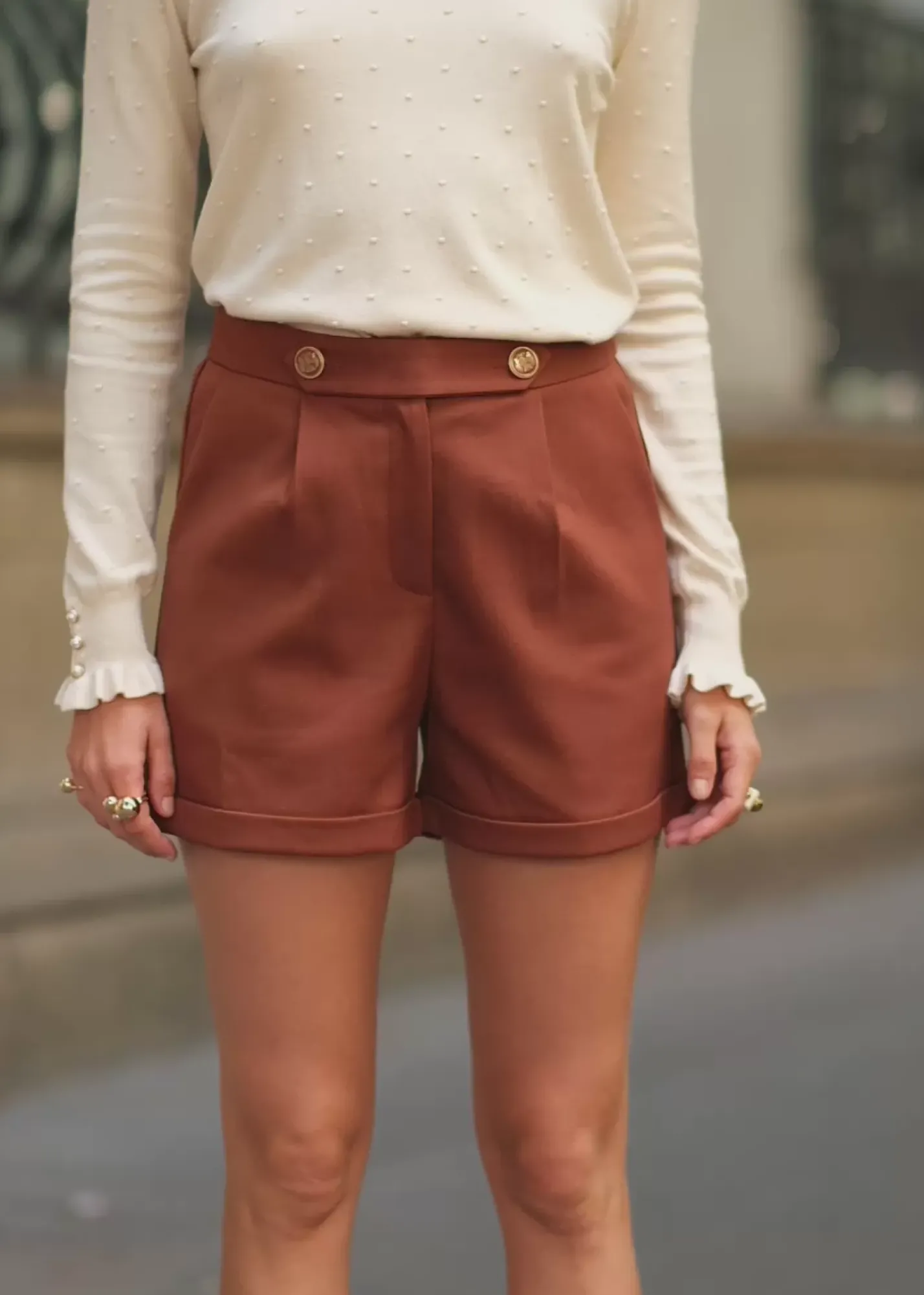 LA PETITE ÉTOILE Jupes & Shorts|Short Abeni Marron