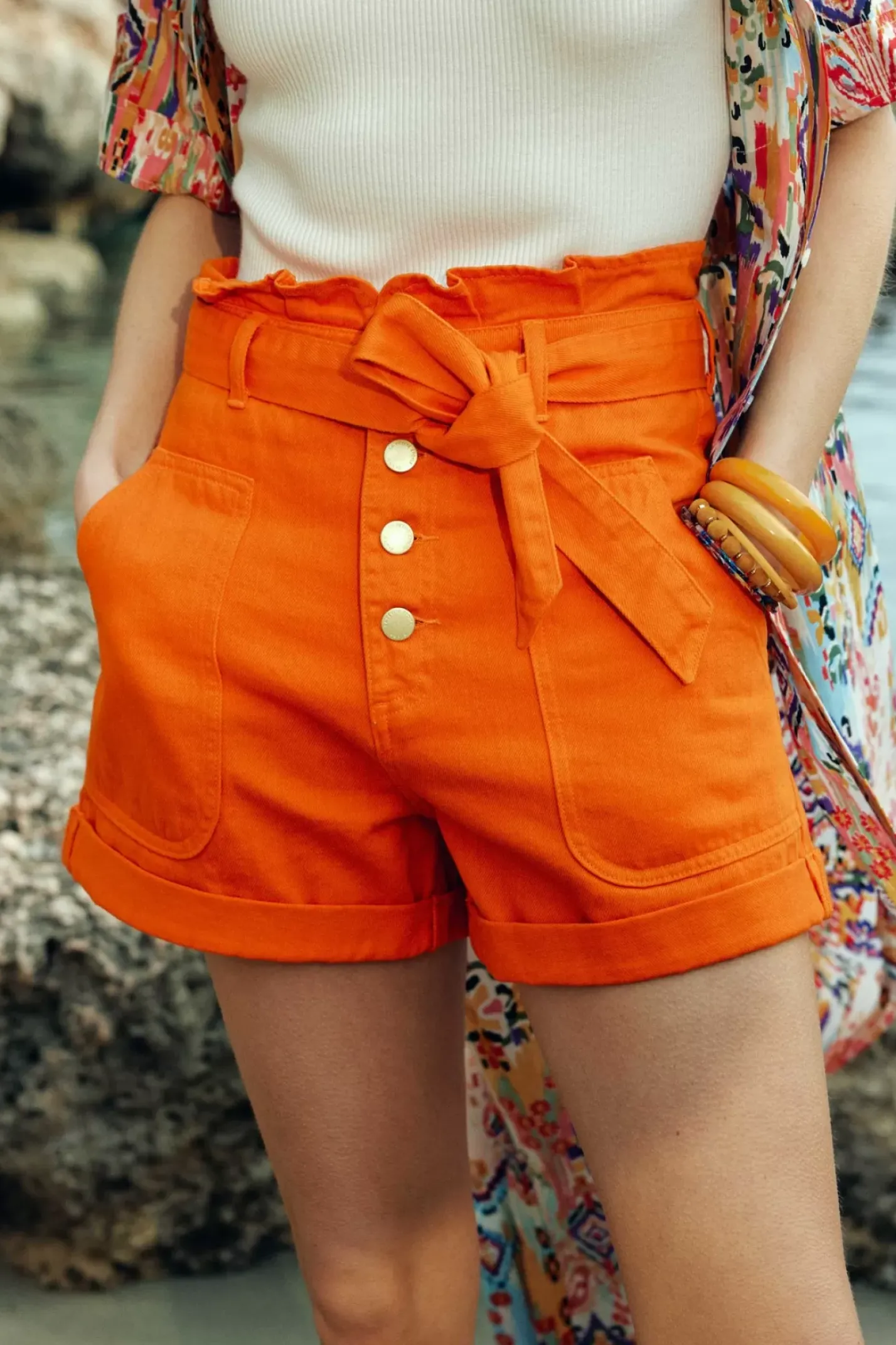 LA PETITE ÉTOILE Jupes & Shorts|Short Viggo Orange