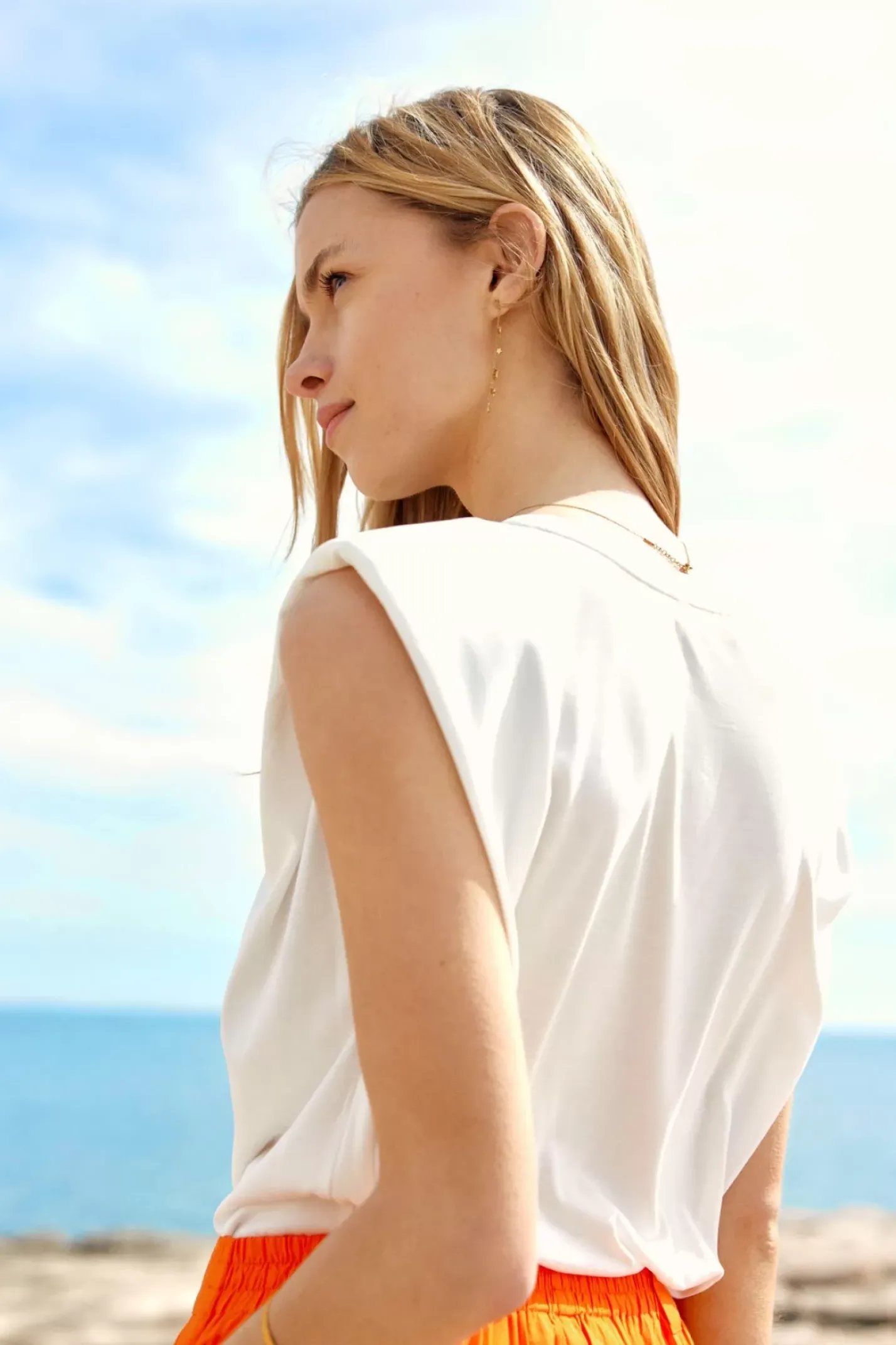 LA PETITE ÉTOILE Tops|T-Shirt Calix Blanc
