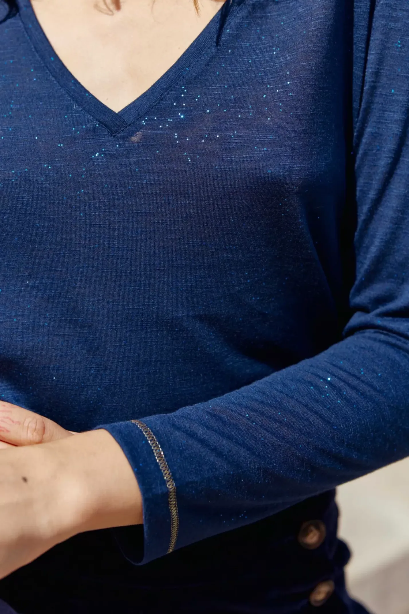 LA PETITE ÉTOILE Tops|T-Shirt Calliopy Marine