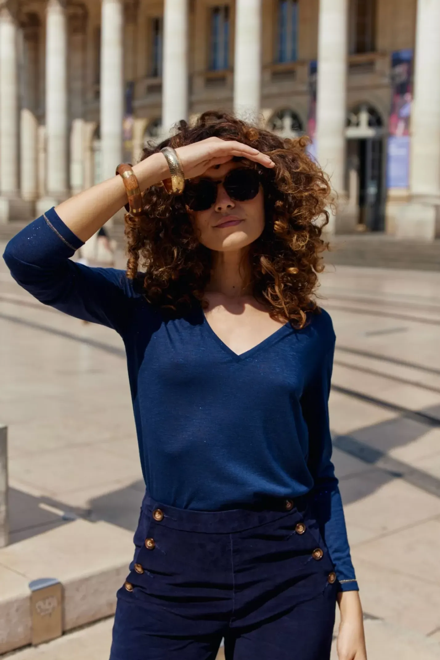 LA PETITE ÉTOILE Tops|T-Shirt Calliopy Marine