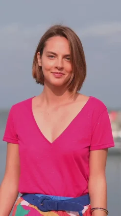 LA PETITE ÉTOILE Tops|T-Shirt Elvie Rose