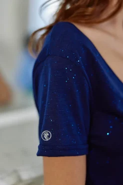 LA PETITE ÉTOILE Tops|T-Shirt Elvie Marine