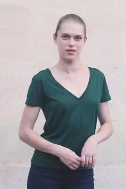 LA PETITE ÉTOILE Tops|T-Shirt Elvie Vert
