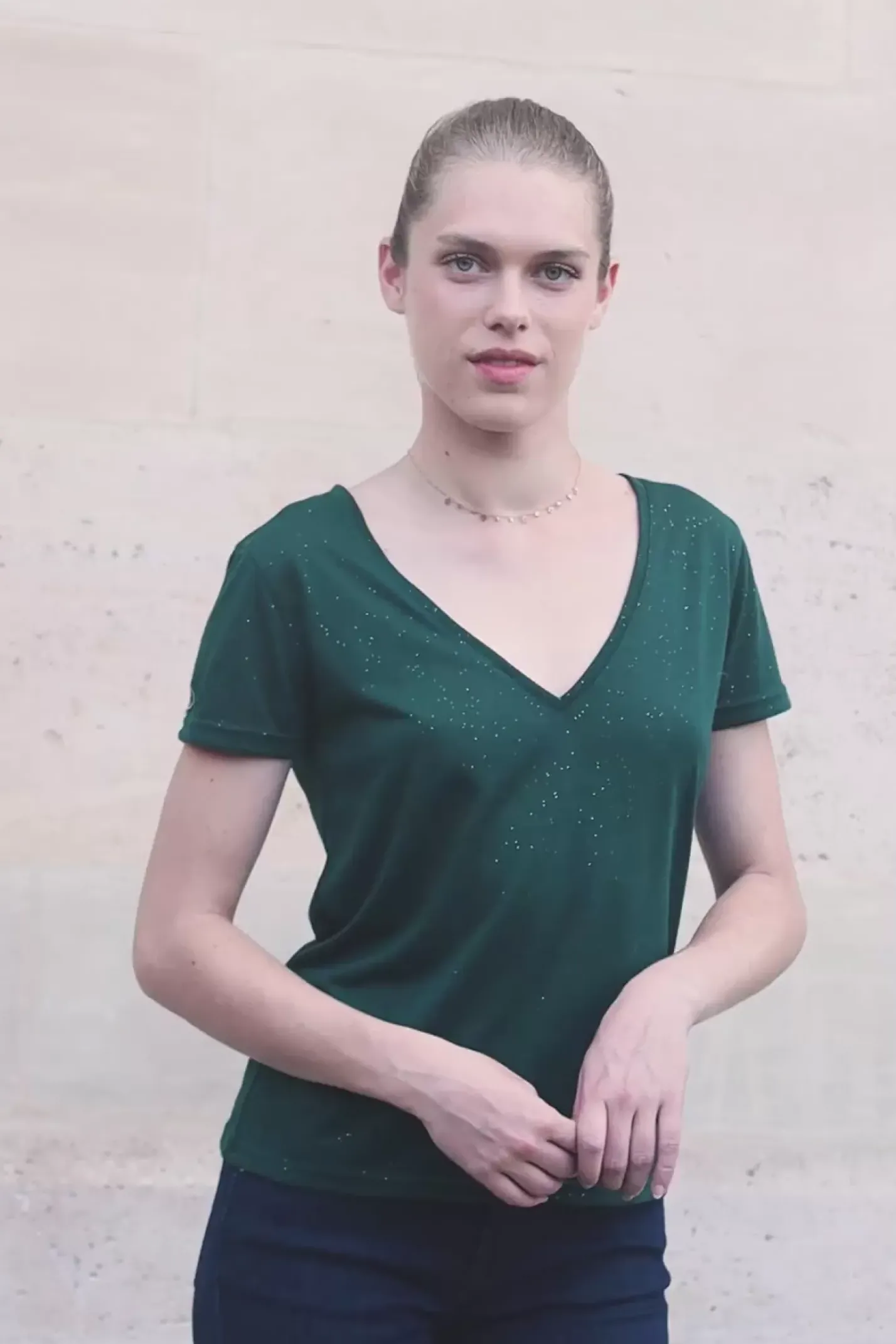 LA PETITE ÉTOILE Tops|T-Shirt Elvie Vert