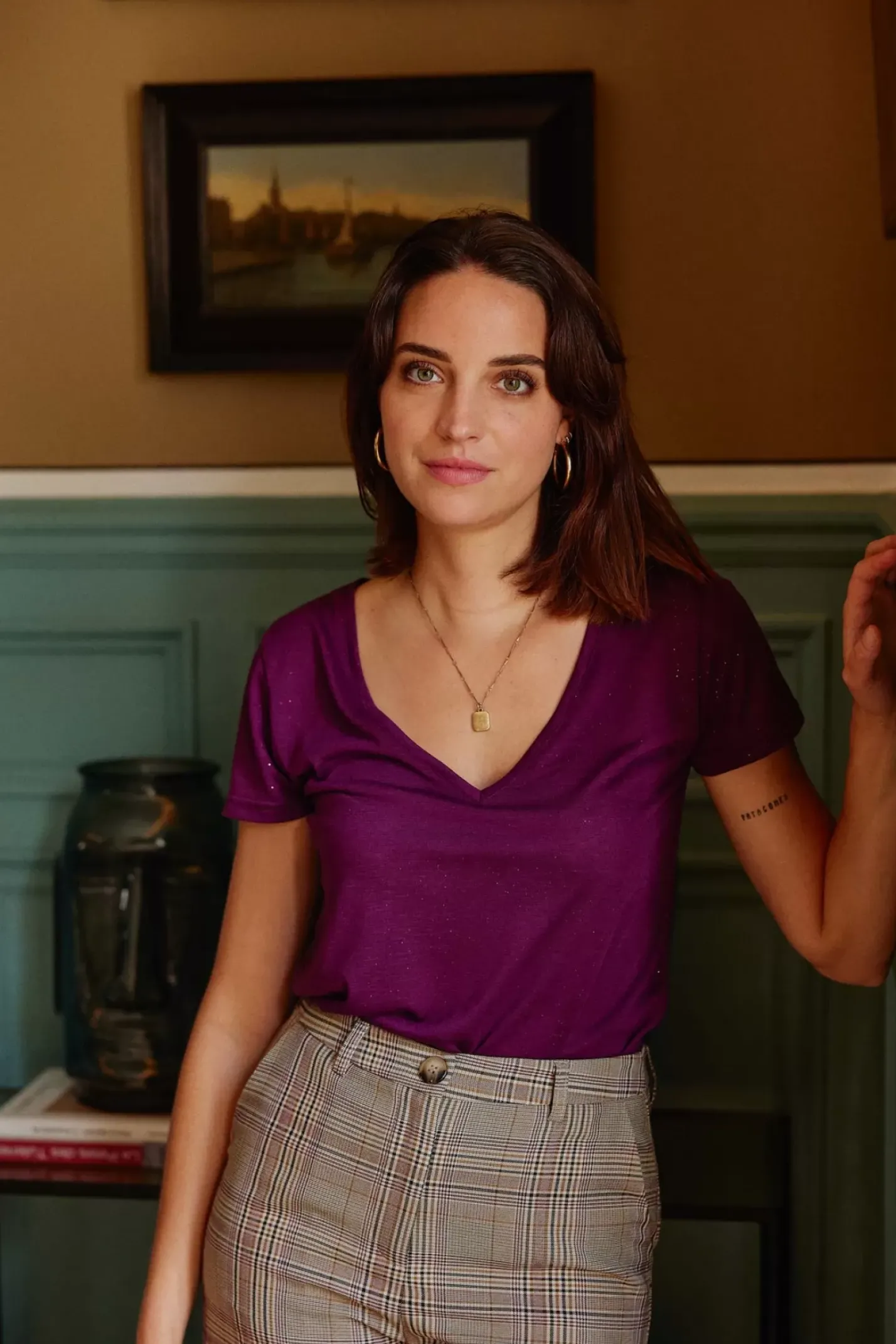LA PETITE ÉTOILE Tops|T-Shirt Elvie Violine