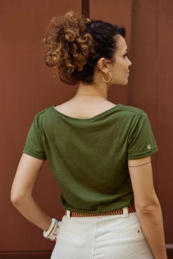 LA PETITE ÉTOILE Tops|T-Shirt Elvie Kaki