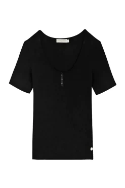 LA PETITE ÉTOILE Tops|T-Shirt Lamiaa Noir