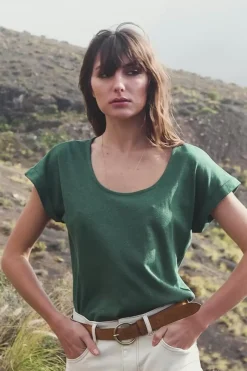 LA PETITE ÉTOILE Tops|T-Shirt Marwa Vert