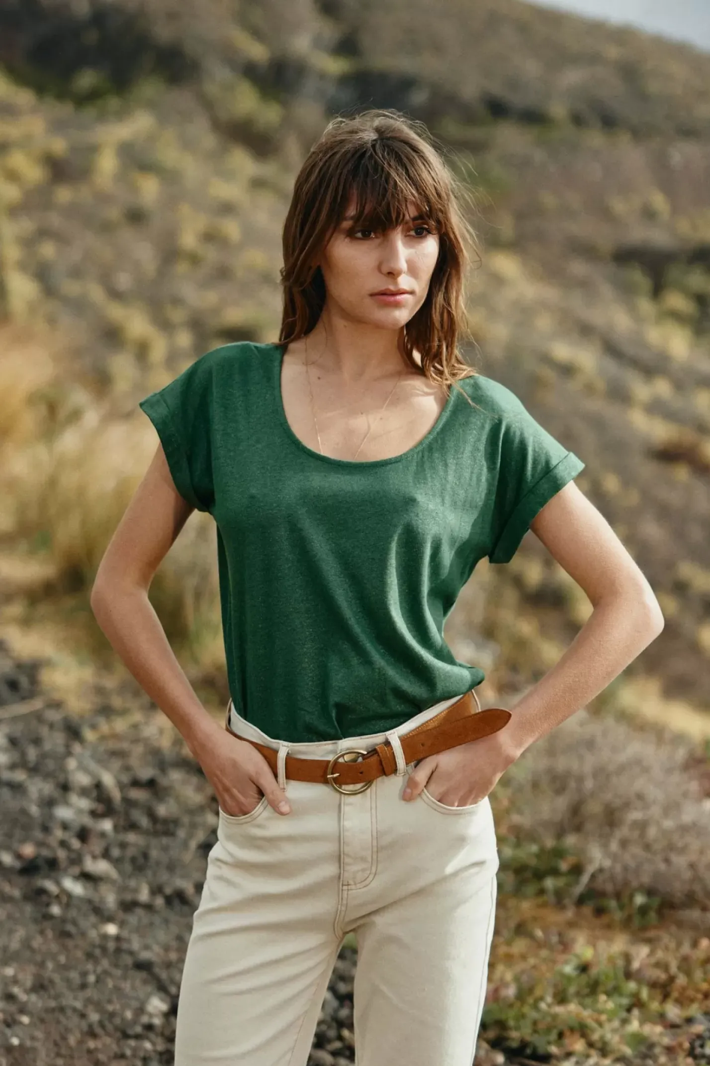 LA PETITE ÉTOILE Tops|T-Shirt Marwa Vert