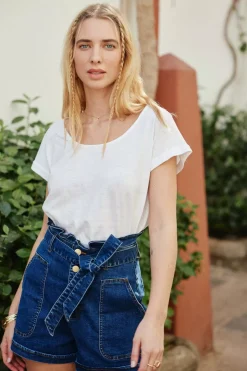 LA PETITE ÉTOILE Tops|T-Shirt Marwa Ecru