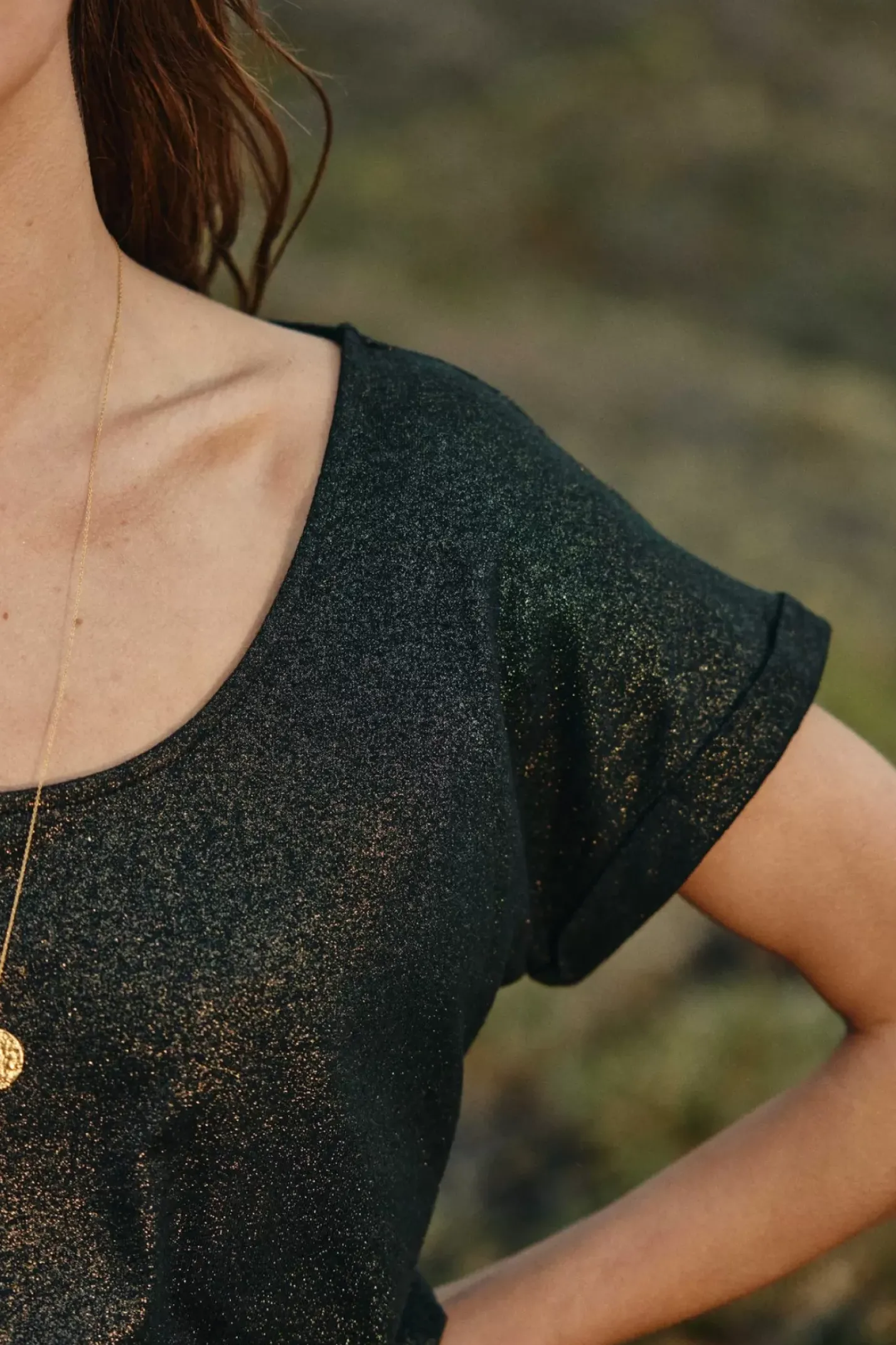 LA PETITE ÉTOILE Tops|T-Shirt Marwa Noir