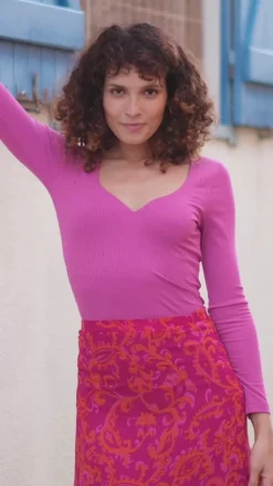 LA PETITE ÉTOILE Tops|T-Shirt Rosila Rose