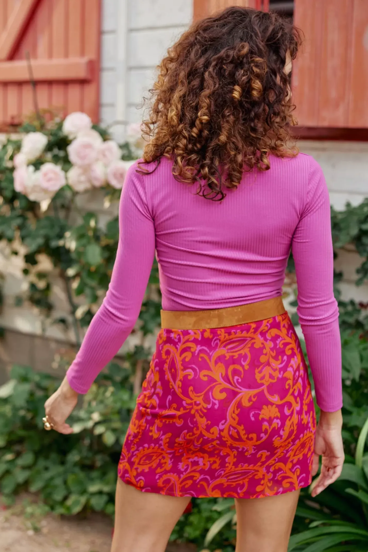 LA PETITE ÉTOILE Tops|T-Shirt Rosila Rose