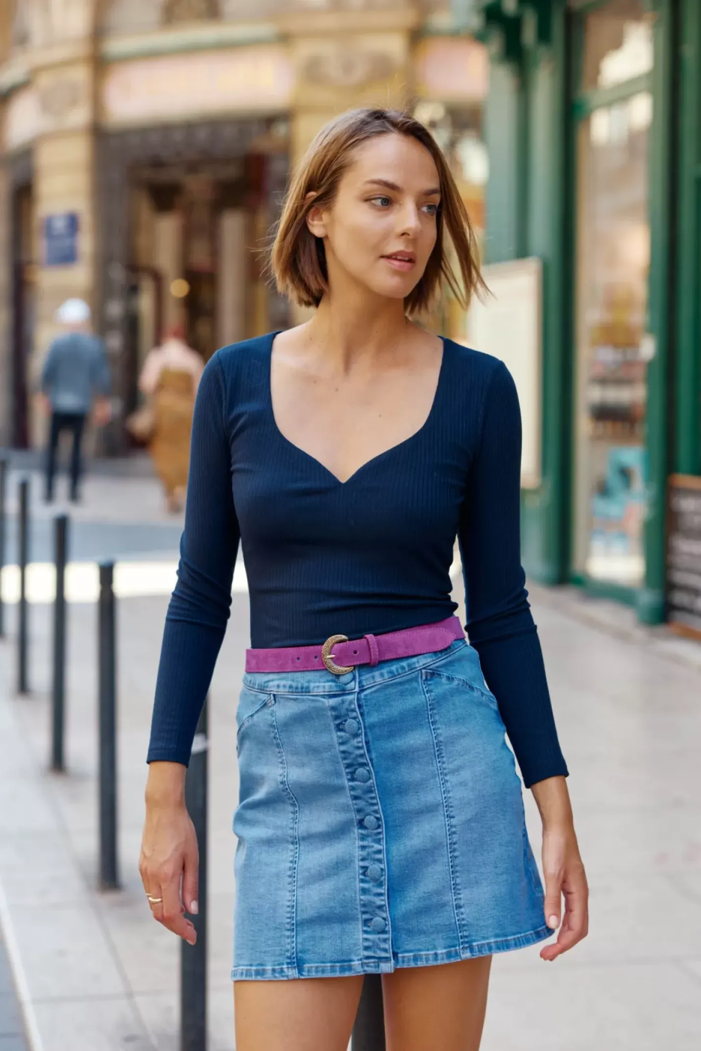 LA PETITE ÉTOILE Tops|T-Shirt Rosila Marine