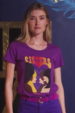 LA PETITE ÉTOILE Tops|T-Shirt Soeurettes Violet