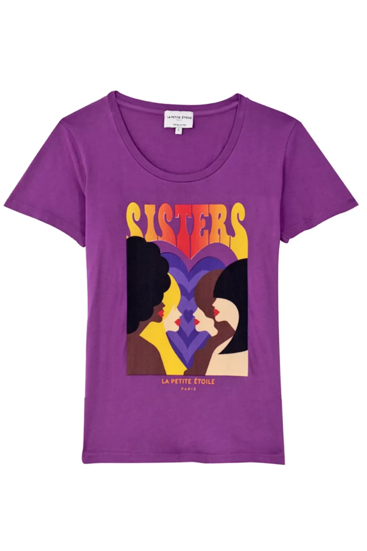 LA PETITE ÉTOILE Tops|T-Shirt Soeurettes Violet